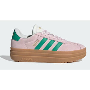 NEW ADIDAS VL Court Bold, Women's 10, Pink/Green, JP6916